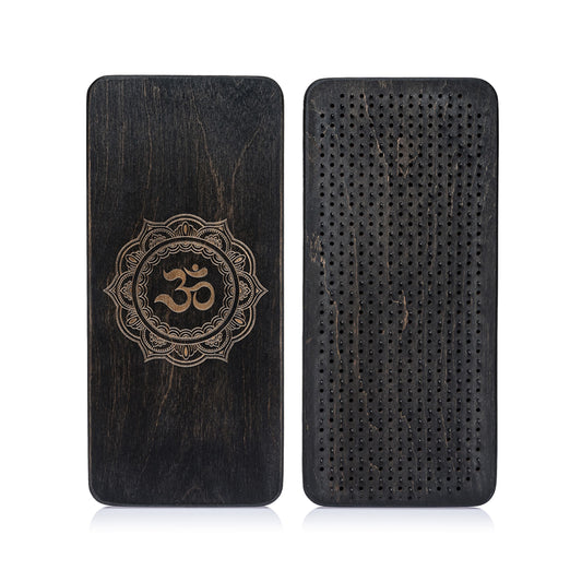 Sadhu Board OM Black - Wooden Yoga Nail Board