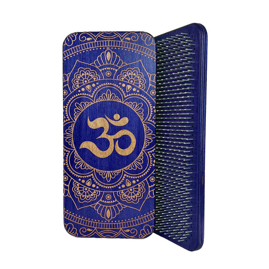 Sadhu Board OM + Mandala Blue - Yoga Nail Board
