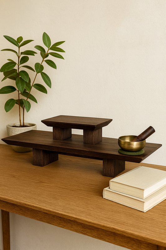 Handcrafted Ironwood Altar Table for Meditation, Prayer & Tea Ceremony