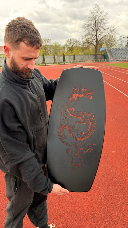 METADESK Dragon Balance Board - Handcrafted Wooden Roller Board