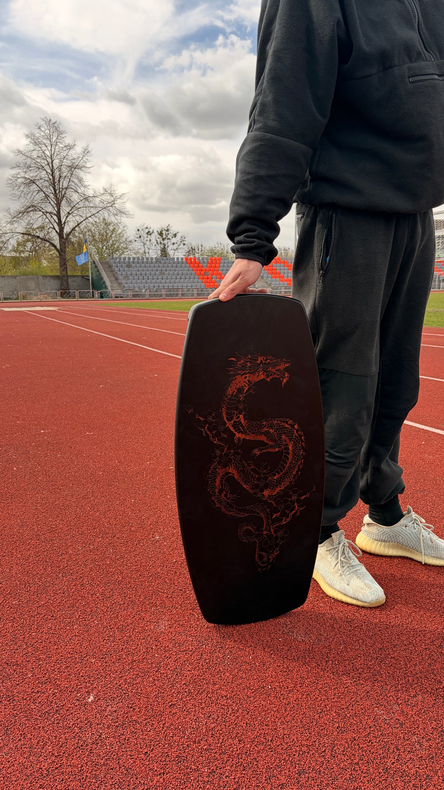 METADESK Dragon Balance Board - Handcrafted Wooden Roller Board