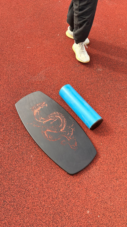 METADESK Dragon Balance Board - Handcrafted Wooden Roller Board