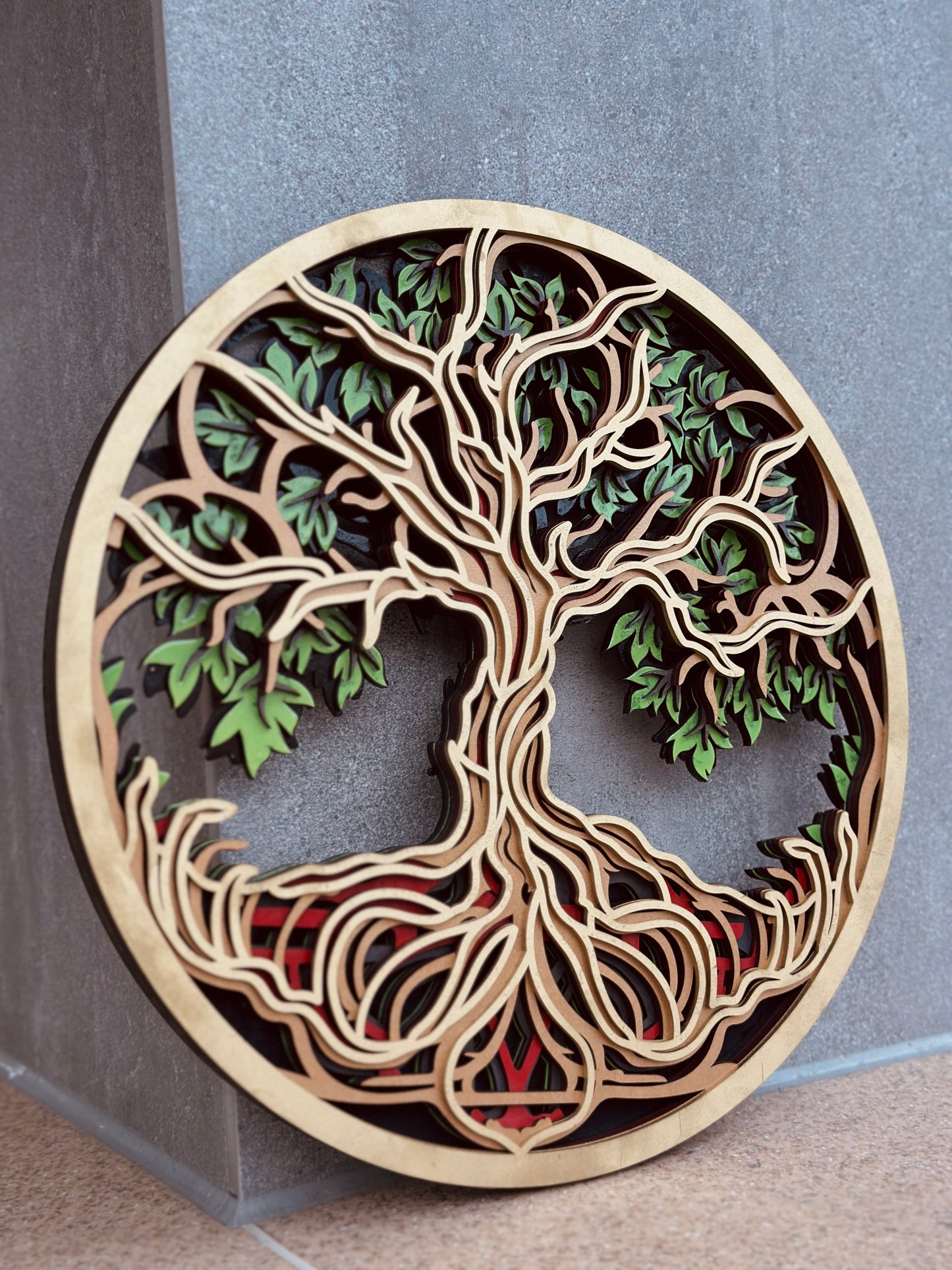 Tree of life Wall art | Boho deco | Wooden wall art | 3D layared Tree | Art Mandala wood wall decor | Tree wall decor