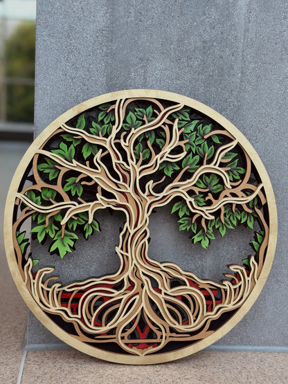 Tree of life Wall art | Boho deco | Wooden wall art | 3D layared Tree | Art Mandala wood wall decor | Tree wall decor