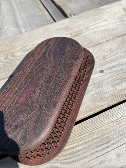 Premium Thermo Ash Sadhu Board - Mandala&Chakras with Static Copper Nails (Beginner)