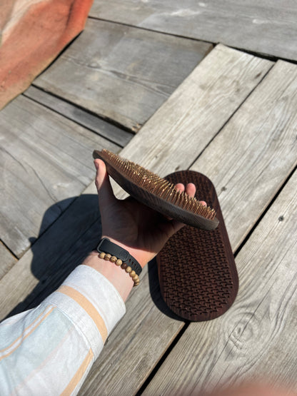 Premium Thermo Ash Sadhu Board - Mandala&Chakras with Static Copper Nails (Beginner)