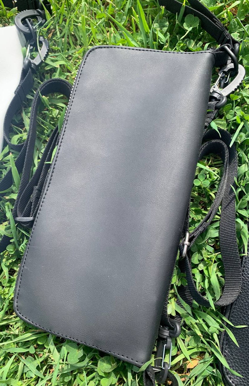 Luxury black eco-leather bag for a sadhu board