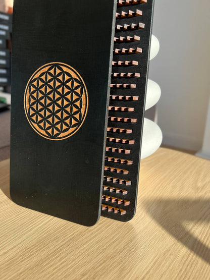 METADESK™ Sadhu Board Black Plywood nails for beginners (Flower of Life engraving)