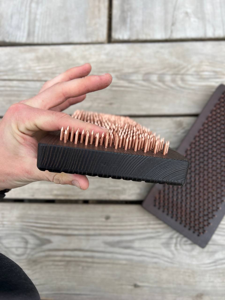 Premium Thermo Ash Sadhu Board with Dynamic Copper Nails With milling