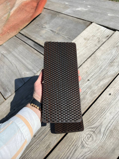 Premium Thermo Ash Sadhu Board - Flower of Life Engraving with Static Copper Nails (Beginner)