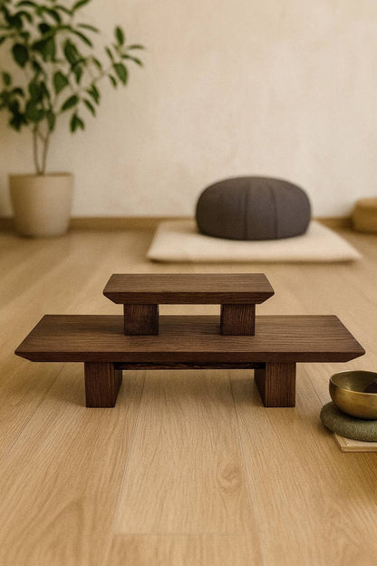 Handcrafted Ironwood Altar Table for Meditation, Prayer & Tea Ceremony